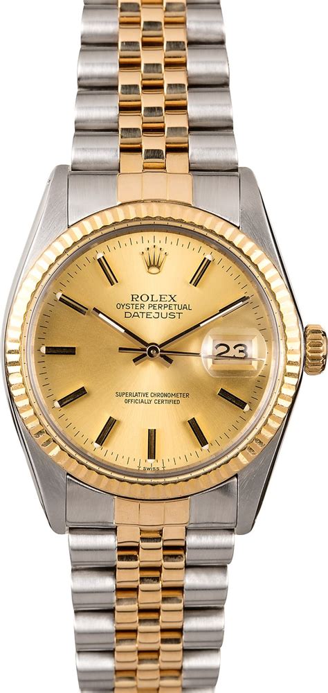 rolex datejust two tone 16013|rolex model 16013 value.